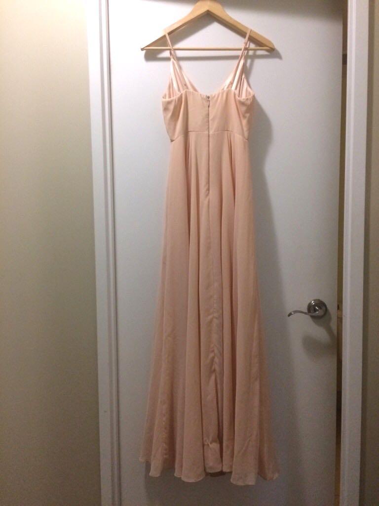lulus surplice chiffon gown