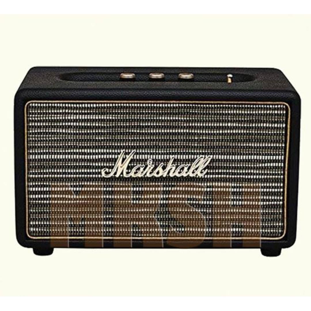 Marshall Acton Wireless Bluetooth Speaker System (Category: Soundbars, Speakers & Amplifiers) located in Manila. Submitted by sportshubb (Listing ID 190191438, Image 1). Description: Marshall Acton Wireless Bluetooth Speaker System 12,499 only! CLASSIC MARSHALL DESIGN DETAILS - The Acton features a classic Marshall design, with a vintage-looking front fret, gold-coloured metal details, and that iconic script logo. 3.5MM INPUT & DOUBLE ENDED CABLE