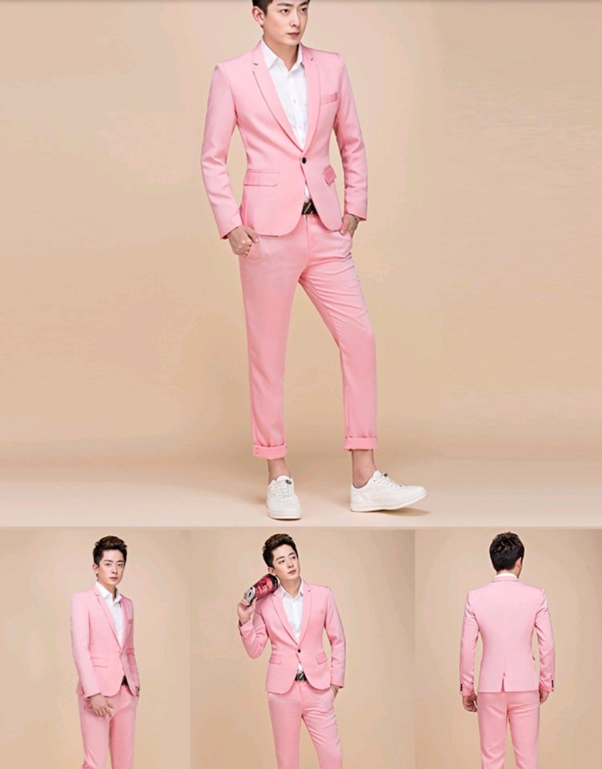 Mens slim sale fit pink blazer