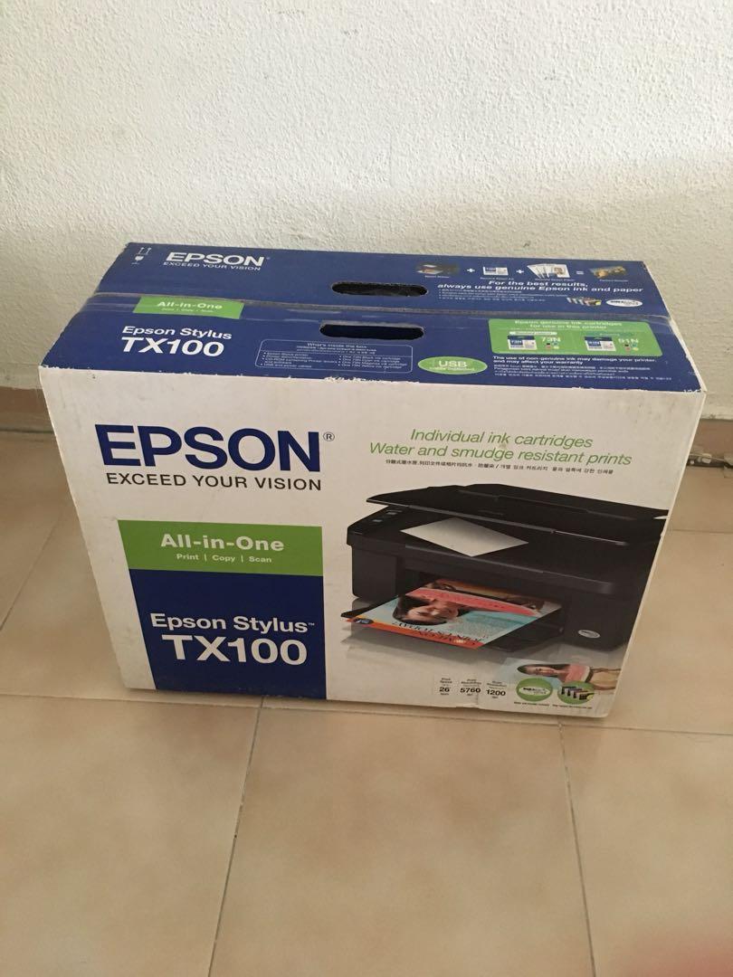 NEW Epson Stylus TX100 all in one printer, Computers \u0026 Tech, Printers,  Scanners \u0026 Copiers on Carousell