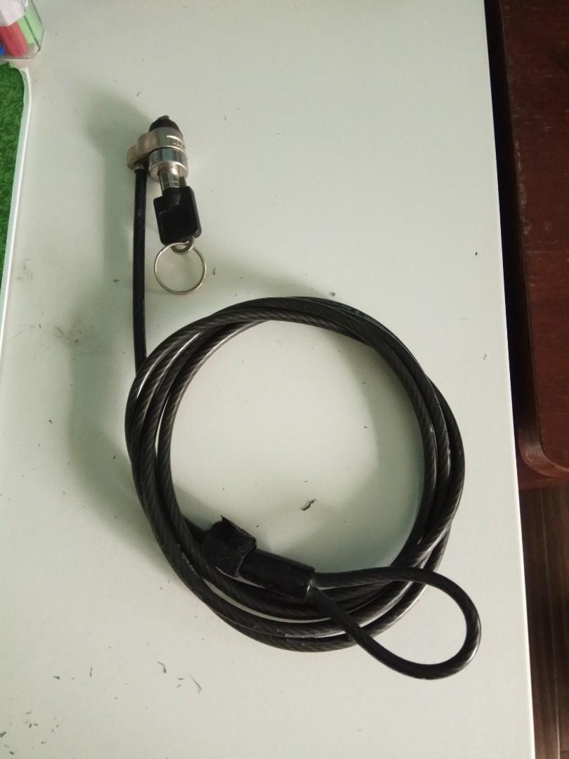 Notebook cable lock (Category: Cables & Adaptors) located in Singapore. Submitted by fiq86 (Listing ID 190220394, Image 1). Description: Notebook cable lock with 1key..
