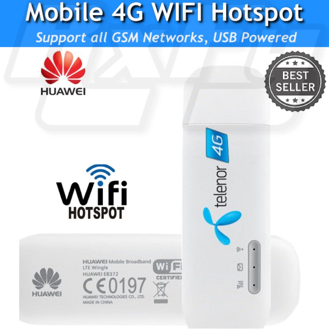 Original* E8372 4G LTE 3G Wireless hotspot USB modem sim router dongle telenor iphone, Mobile Phones & Gadgets, Tablets, Android on Carousell