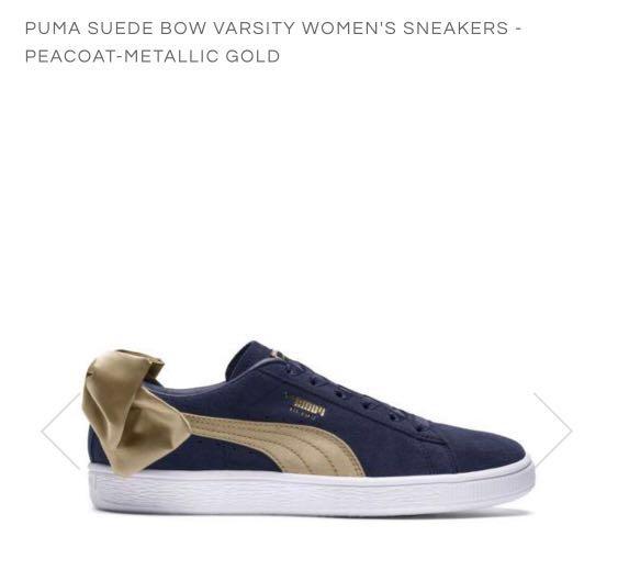 puma suede bow varsity women's sneakers