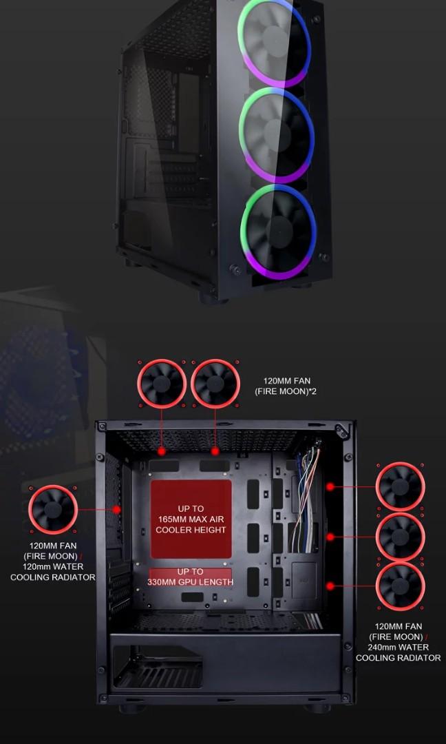 Selling 1stplayer Fire Dancing V3 Matx Case Computers Tech Parts Accessories Computer Parts On Carousell