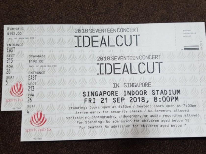 Seventeen Ideal Cut Concert Tickets 2018 Tickets Vouchers Event Tickets On Carousell