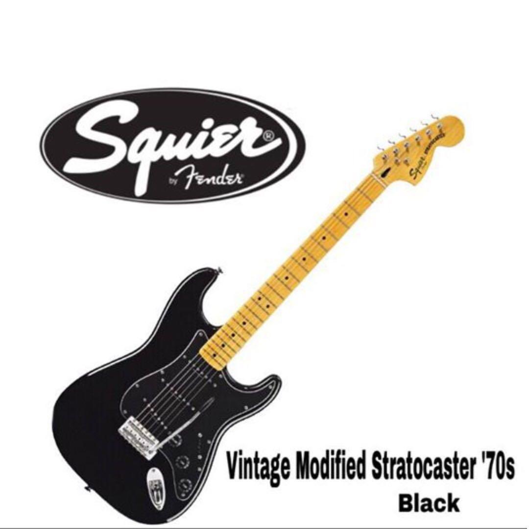 Squier Vintage Modified '70s Stratocaster Black Electric Guitar