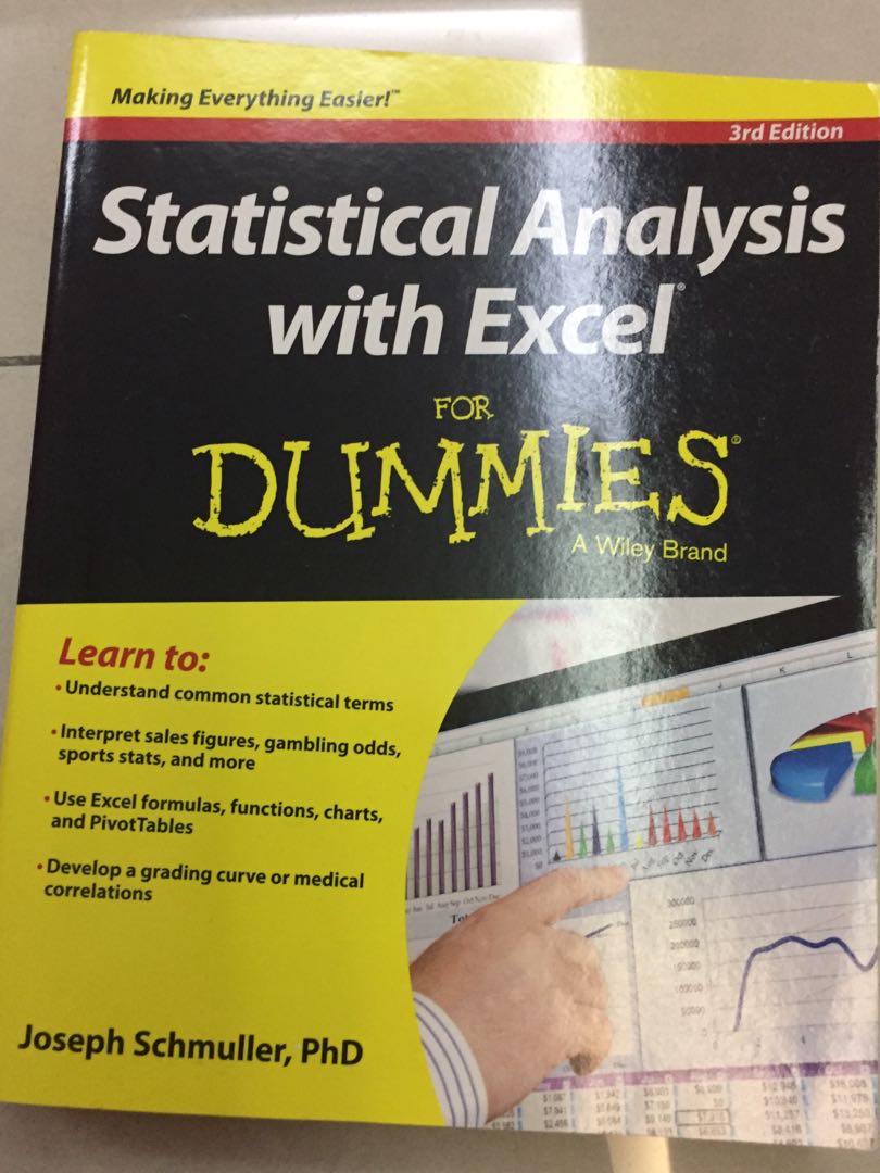 Statistical analysis with excel for dummies, Hobbies & Toys, Books