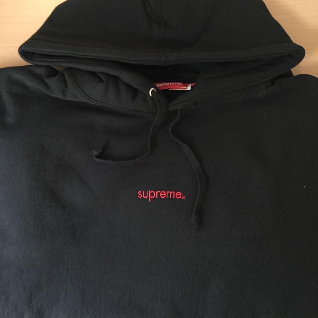 Supreme Trademark Hooded Sweatshirt Black Size S, 男裝, 外套及戶外
