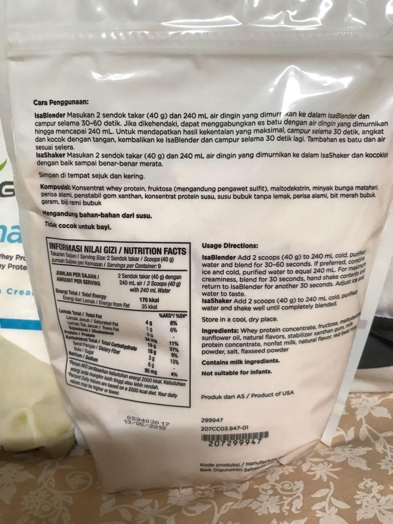 Susu Protein Isagenix Isashake, Makanan & Minuman, Minuman ...