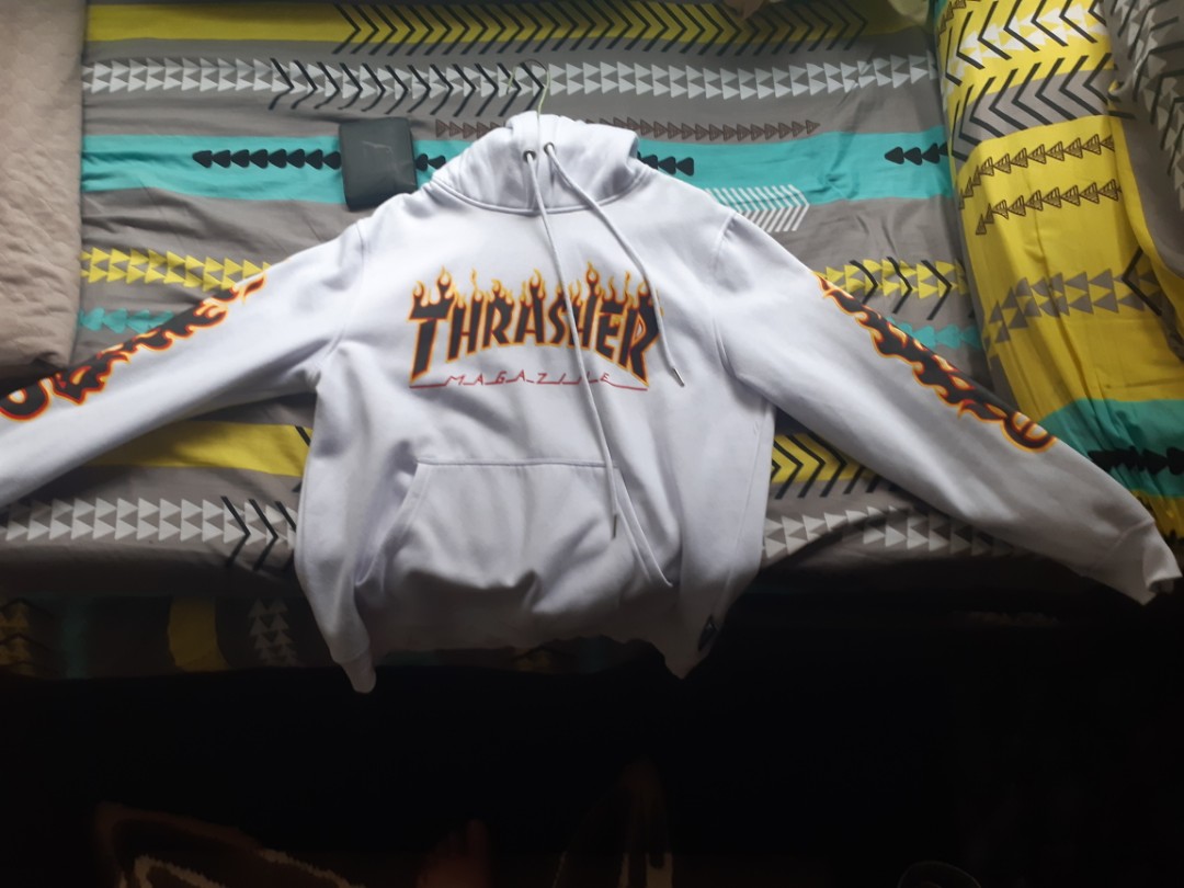 Thrasher X Supreme White Hoodie