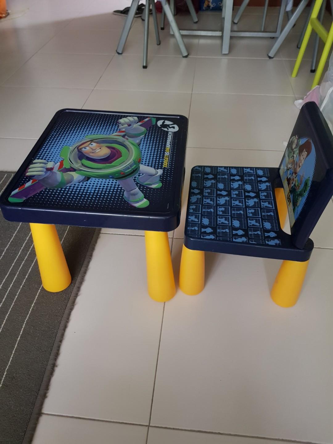 Toy story table and chair, Babies & Kids, Babies & Kids Fashion on