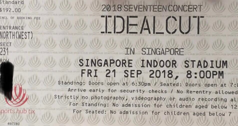 2018 Seventeen Concert Ticket Idealcut Cat 2 Hobbies Toys Memorabilia Collectibles K Wave On Carousell