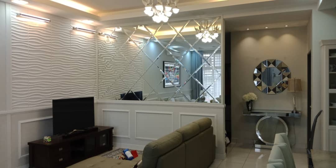 3d Wall Panel Wainscoting Diamond Mirror