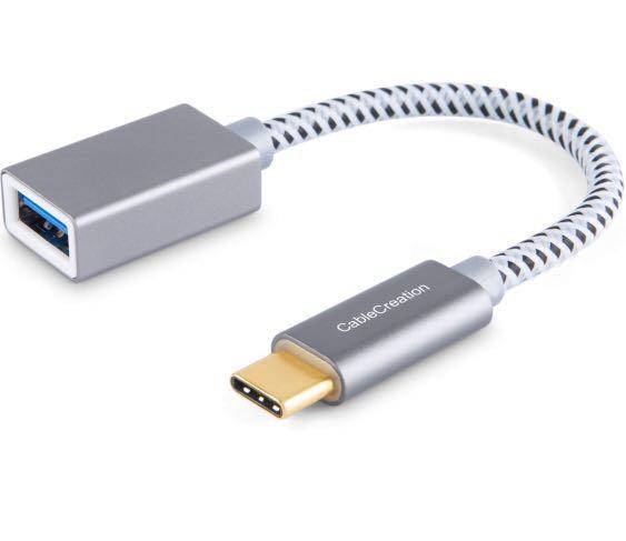 927 Cablecreation Usb C Adapter 0 5 Feet Type C To Usb 3 1 Gen1 Female Adapter Otg On The Go Cable For Apple Macbook Pro 2017 Dell Xps 13 15 Galaxy S9 S9 Etc Space Gray Electronics