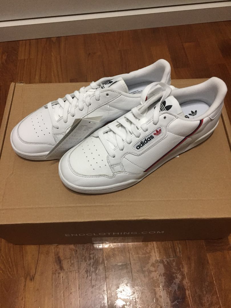 adidas continental 80 white scarlet navy