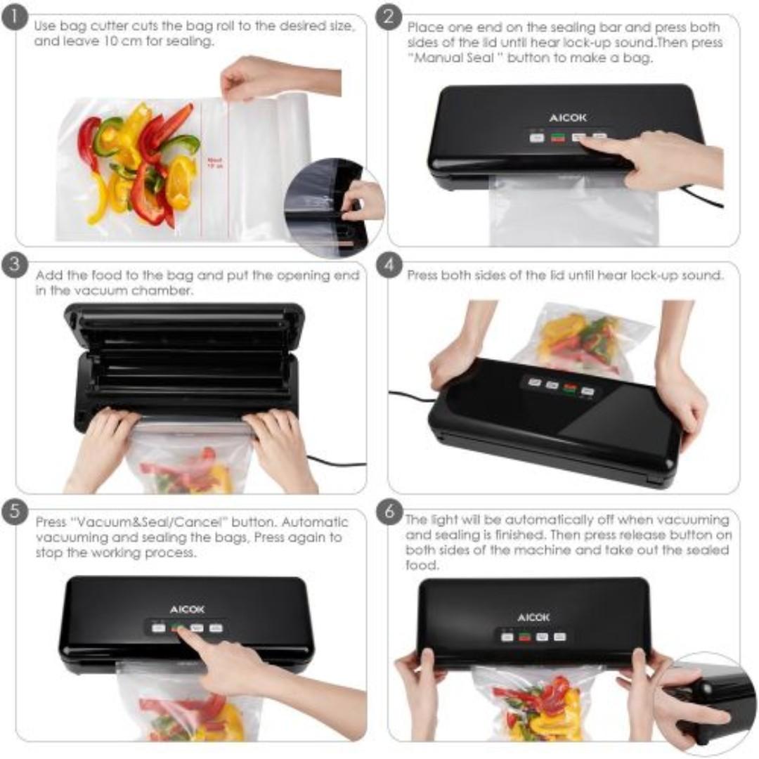 AICOK Vacuum Sealer VS5115, TV & Home Appliances, Kitchen Appliances