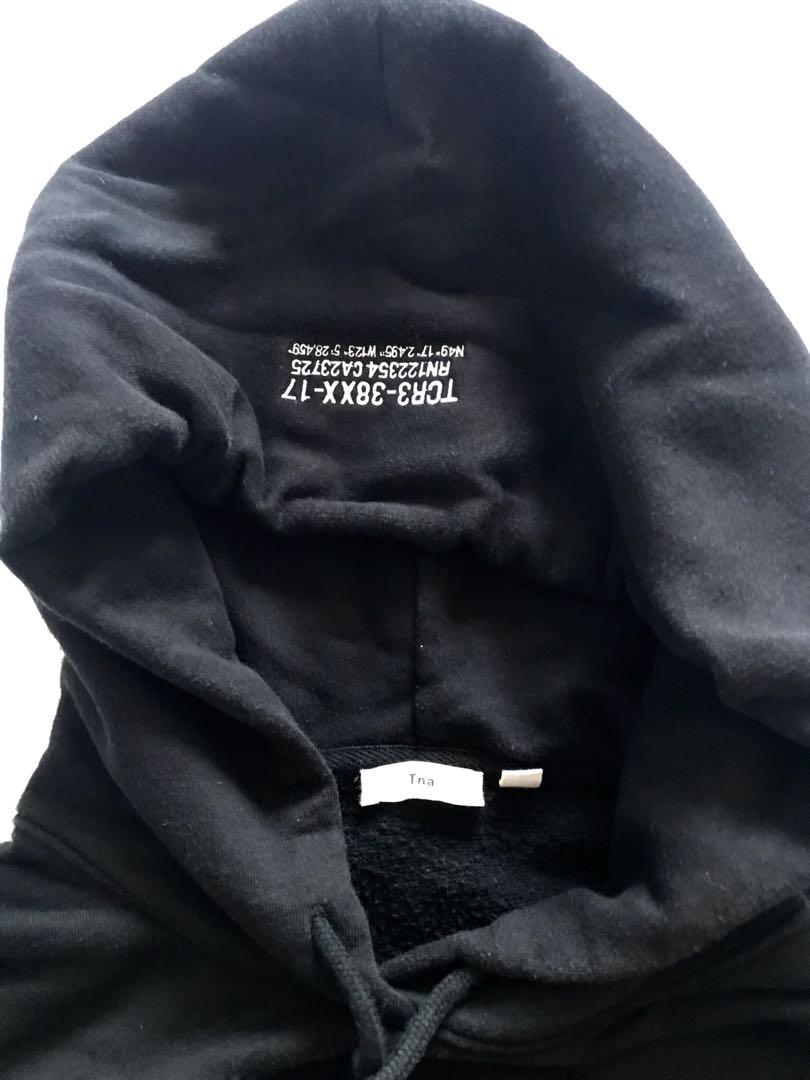 Aritzia TNA black red sweatfleece hoodie Women s Fashion Clothes on Carousell