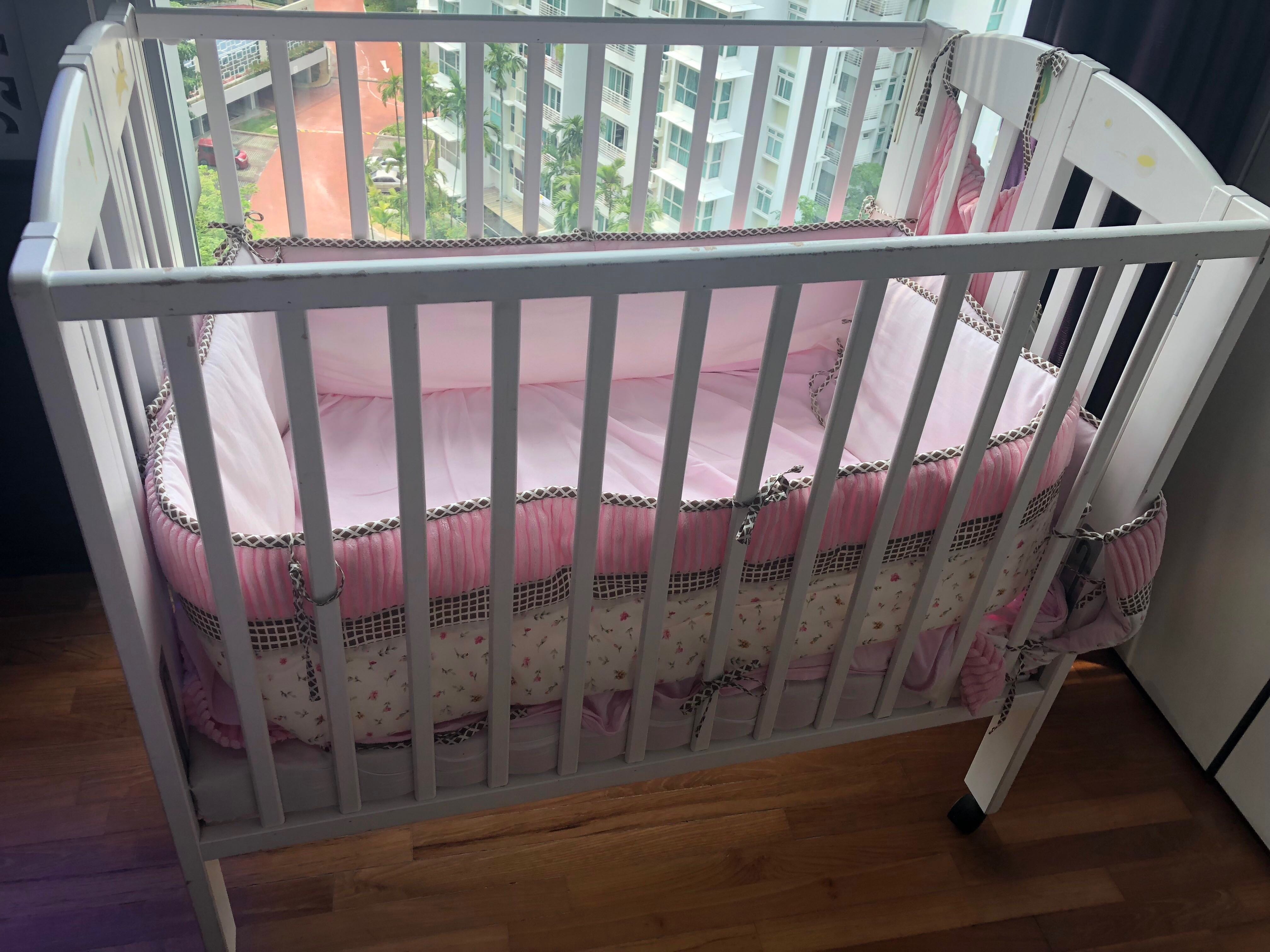 baby cot side cushions