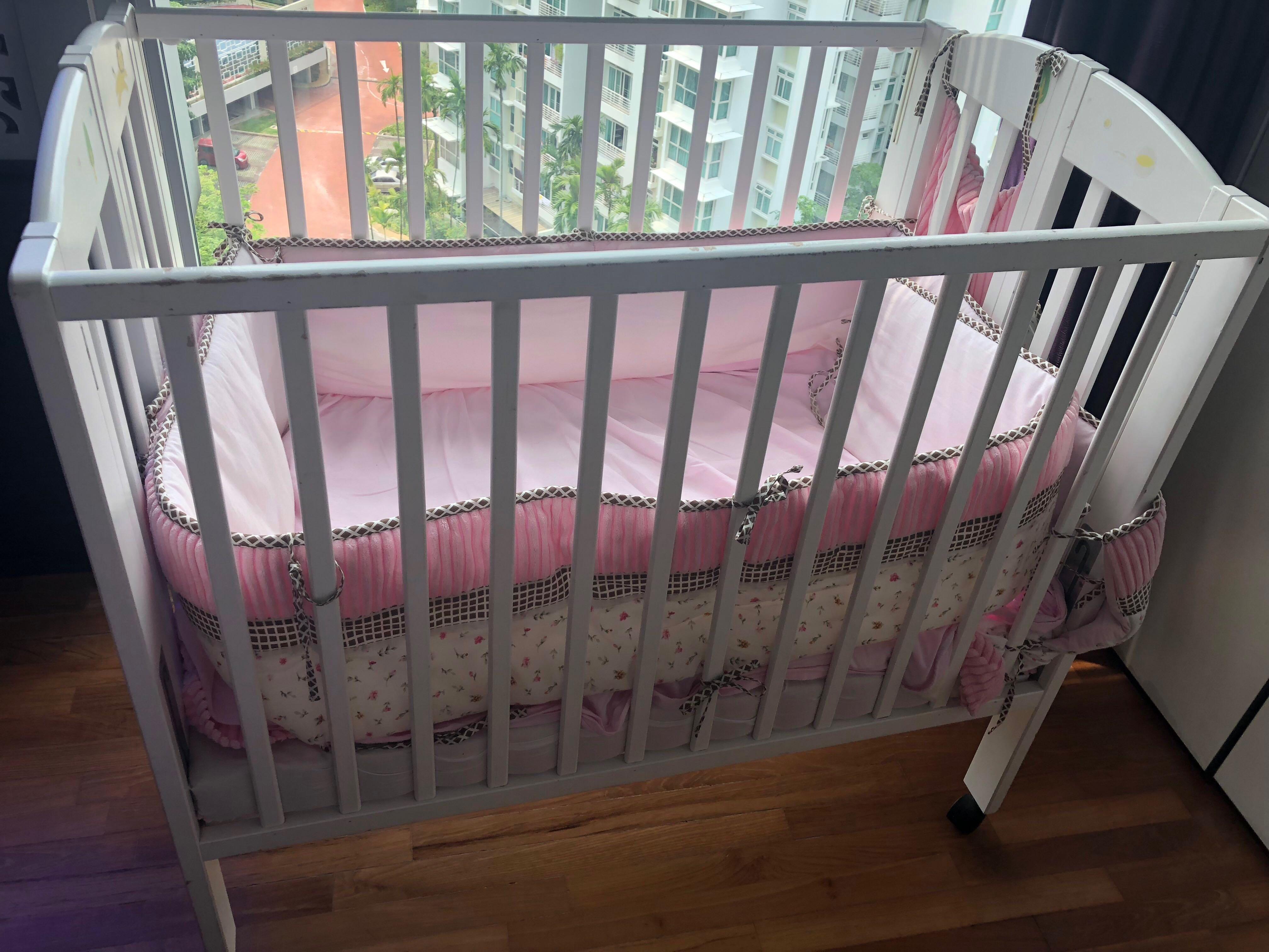 baby cot side cushions