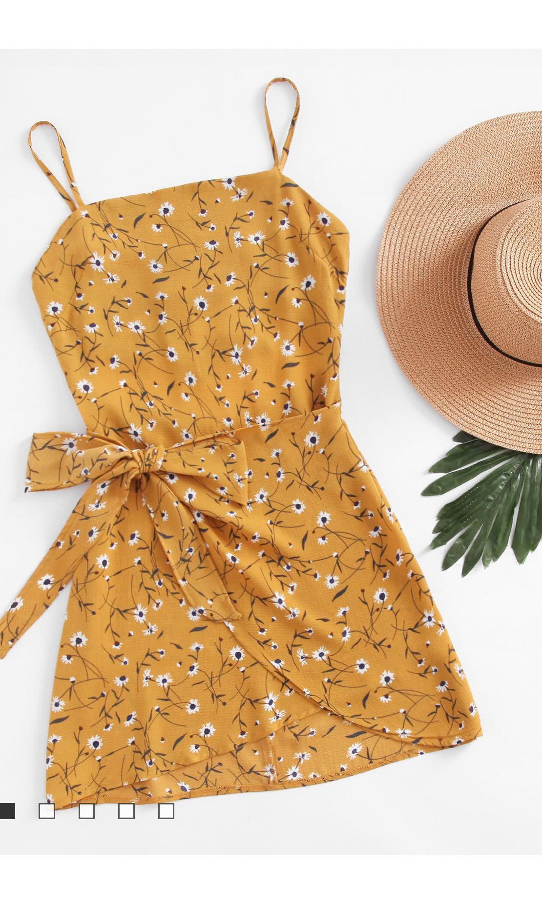 romwe yellow dress