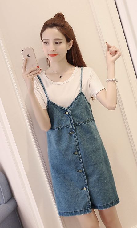 denim jumper skirt