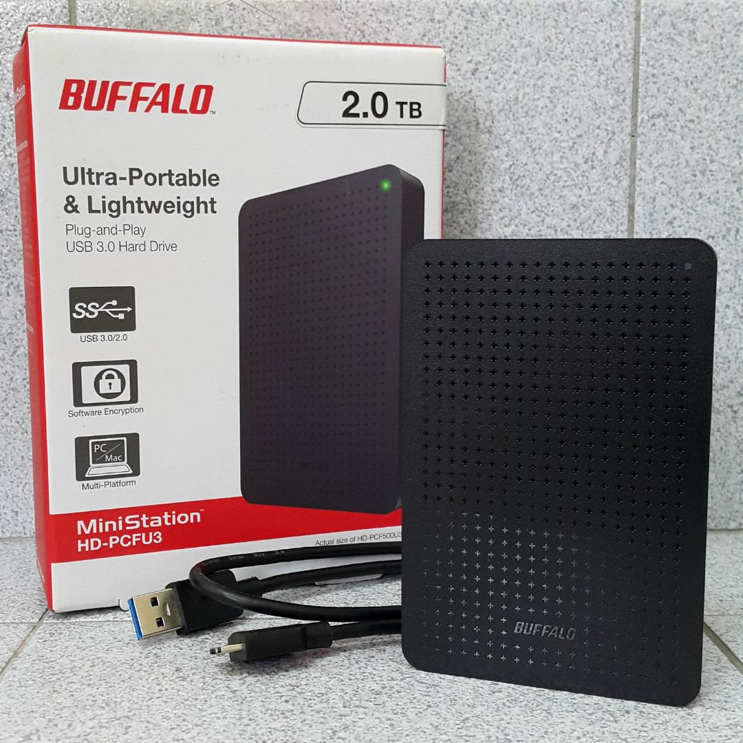 Buffalo 2TB 2.5" USB3.0 SATA External Portable Hard Disk Drive 5400RPM, Electronics, Computer & Accessories Carousell