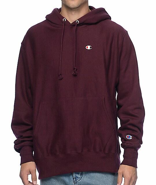 Maroon champion clearance hoodie