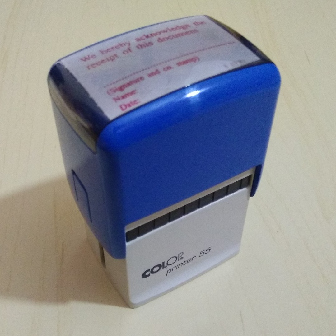 Colop Self Inking Stamp Acknowledge Receipt, Hobbies & Toys, Stationery