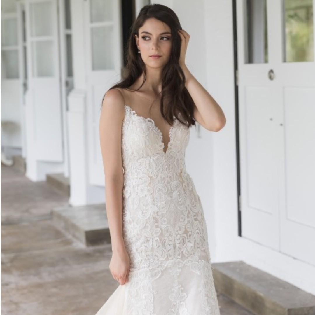 Made To Measure Illusion Neckline Lace Mermaid Trumpet Wedding