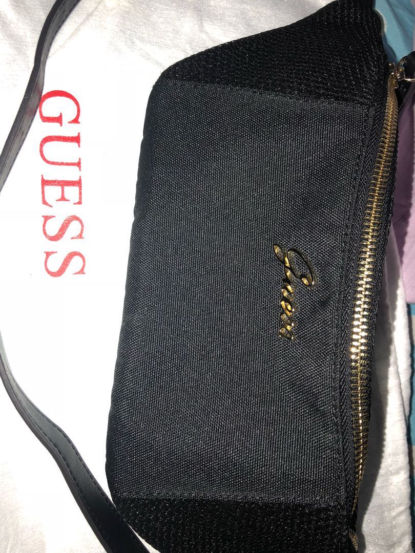 guess bum bag black