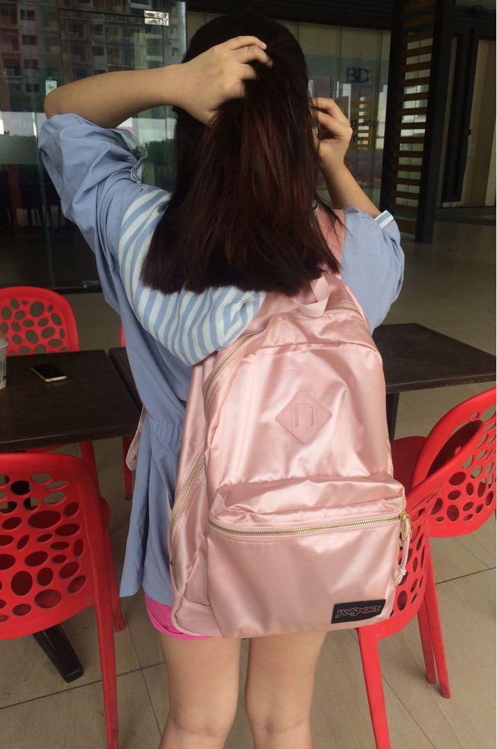 Jansport rose sales smoke gold backpack
