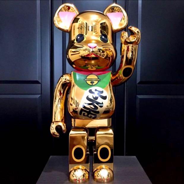 Lucky Gold Cat Meneki Neko Bearbrick 1000 Hobbies Toys Toys