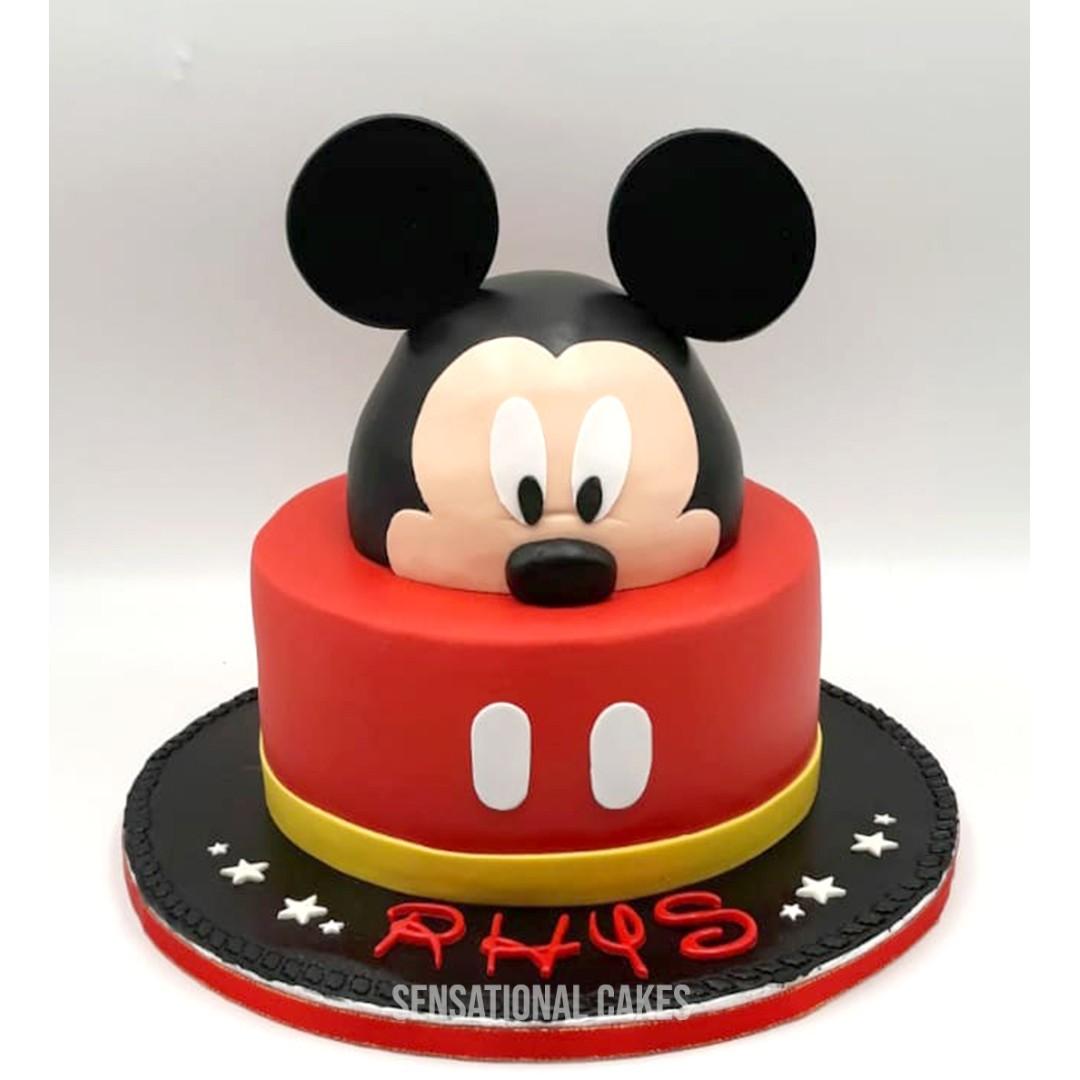 3d Fondant Cartoon Character Mouse Children Theme Birthday Cake