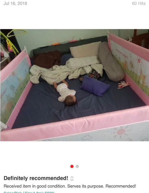 [NEWIN] Vertical Lift Bed Guard/Bed Rails, Babies & Kids, Baby Nursery