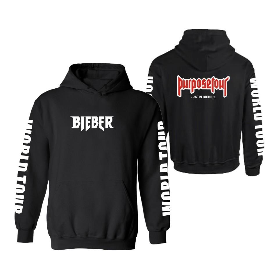 purpose tour hoodie black