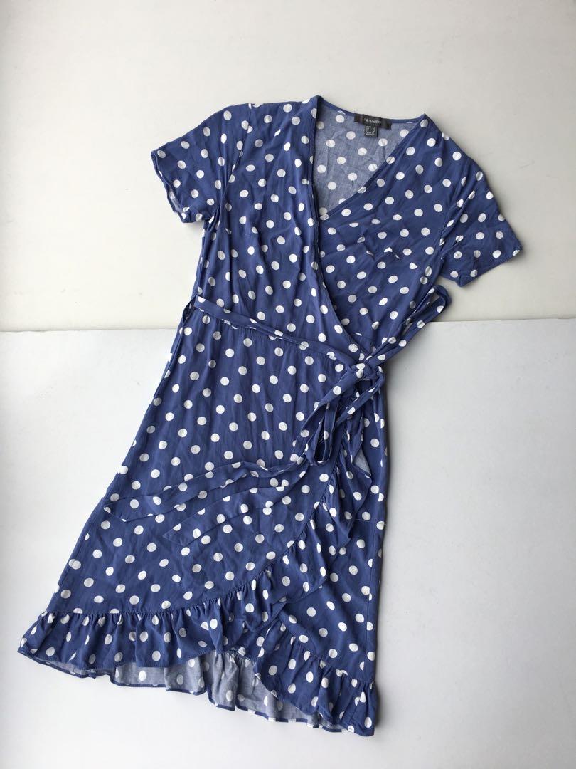 primark polka dot wrap dress