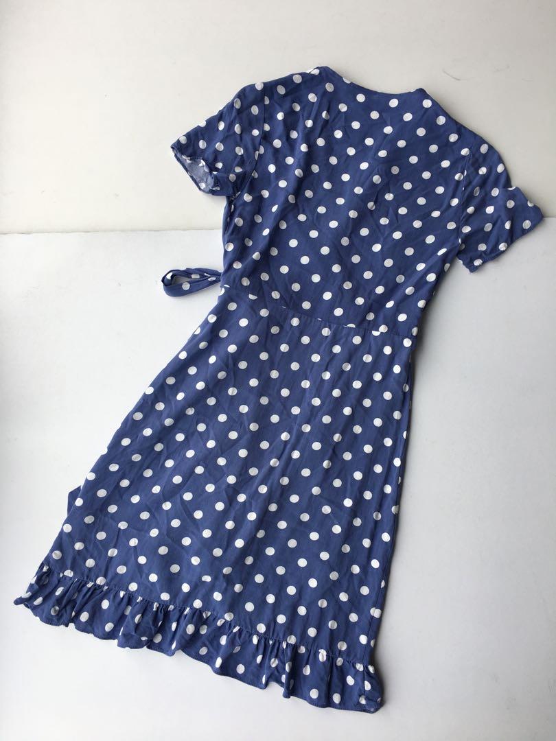 Primark polkadot wrap dress Women s Fashion Tops Blouses on Carousell