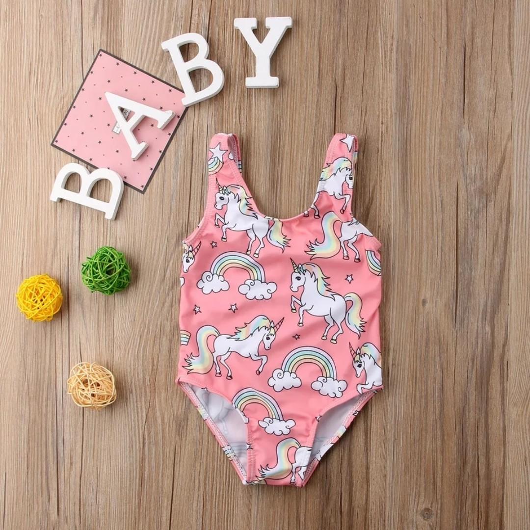 Rainbow Unicorn Swimwear Baju Renang Anak Import Baju Renang Bayi Lucu Bayi Anak Baju Anak Perempuan Di Carousell