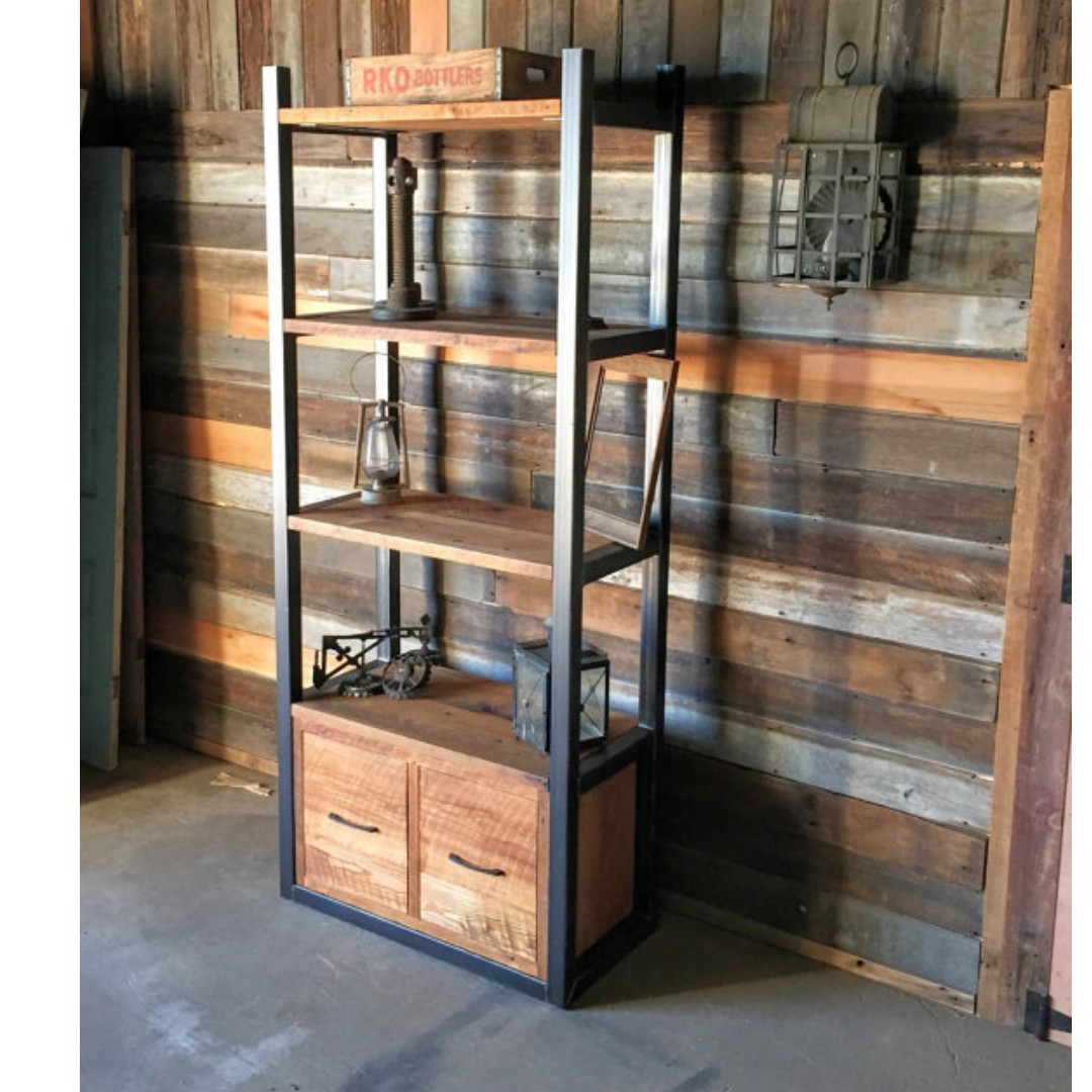  Rak  display industrial besi  dan kayu  Home Furniture on 