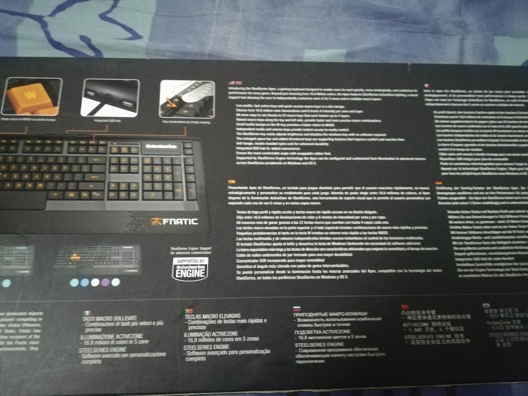 Steelseries Apex Fnatic edition Limited Edition RGB Windows Mac
