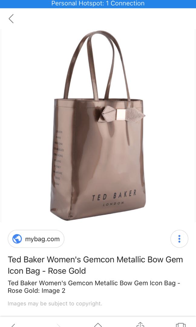 ted baker grey and rose gold bag