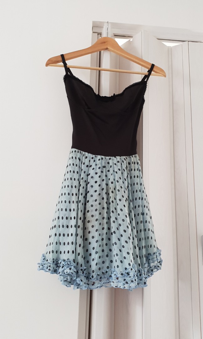 sea polka dot corset dress