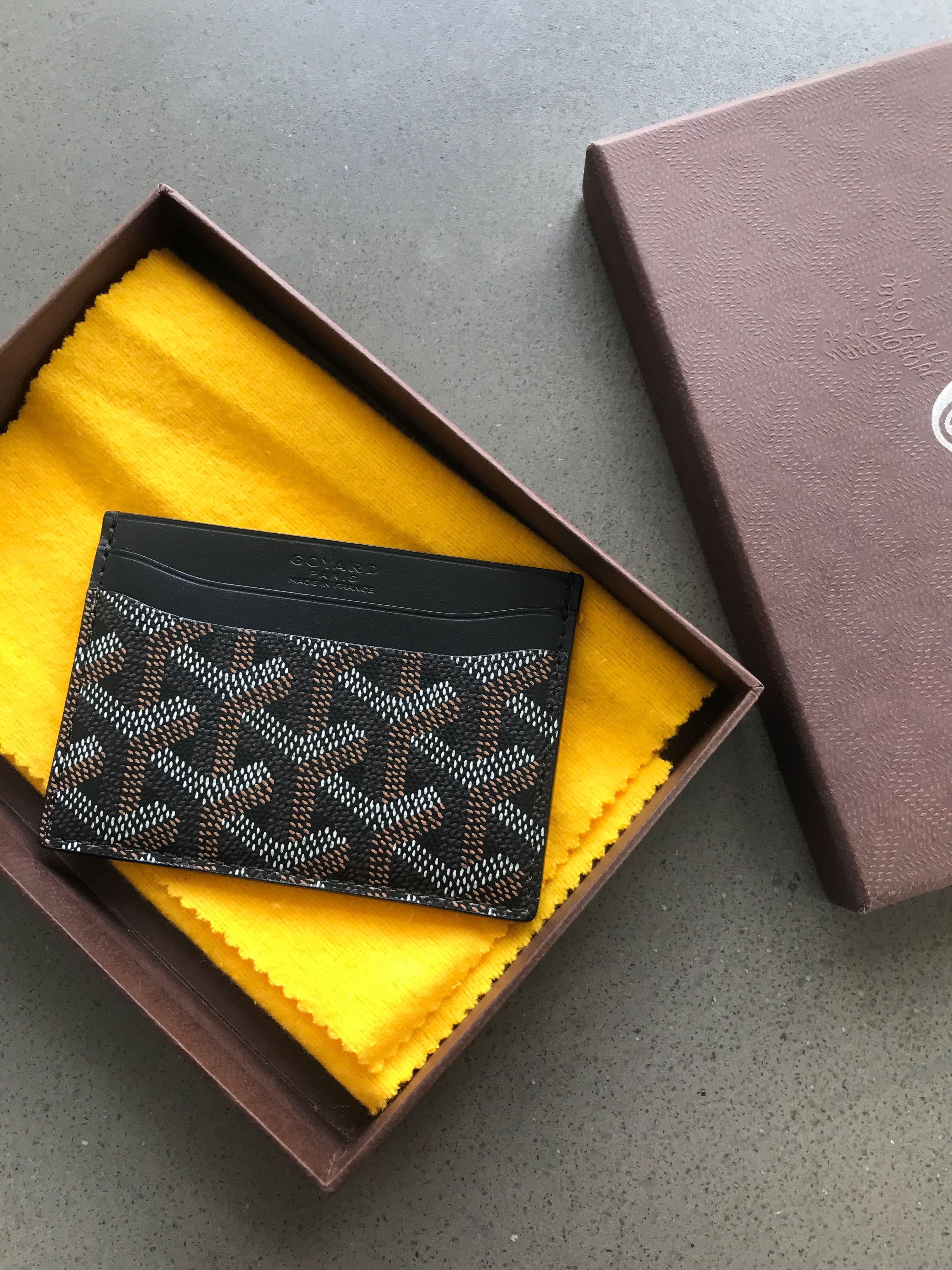 100 Authentic Goyard Black Card Holder, Luxury, Bags & Wallets on