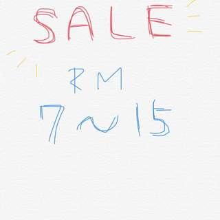 All the clothes are now 7-15RM