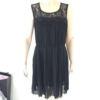 Dress hitam broklat magnolia