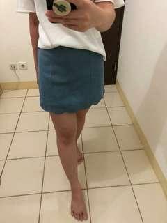 Wave jeans skirt