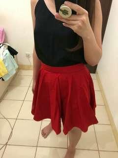 Red mini skirt