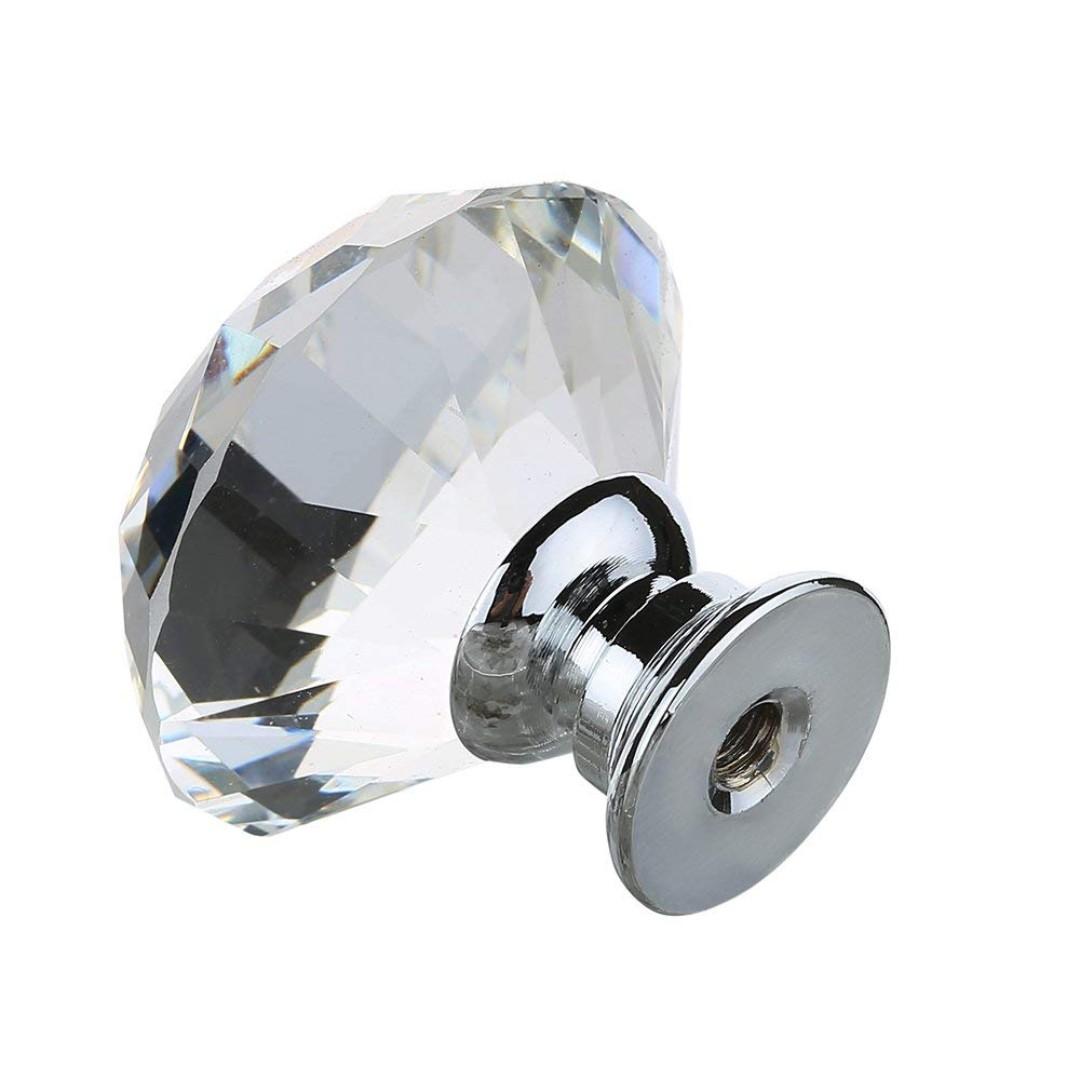 727 Fanatical Purchase Drawer Knob Pull Handle Crystal Glass Diamond Shape Cabinet Drawer Pulls Drawer Kitchen Cabinet Knobs 30mm 16 Pack Furniture Others On Carousell