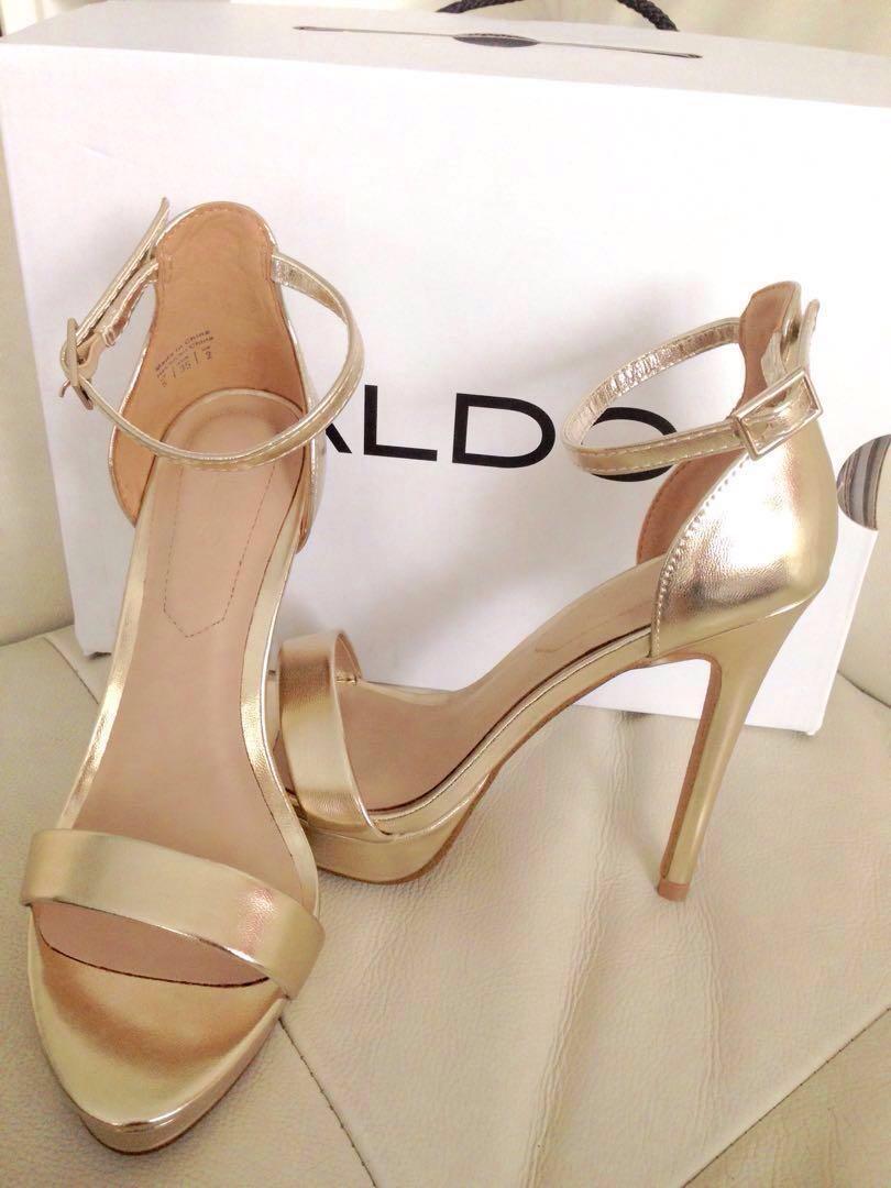 Aldo Gold High Heels, Women'S Fashion, Footwear, Heels On Carousell