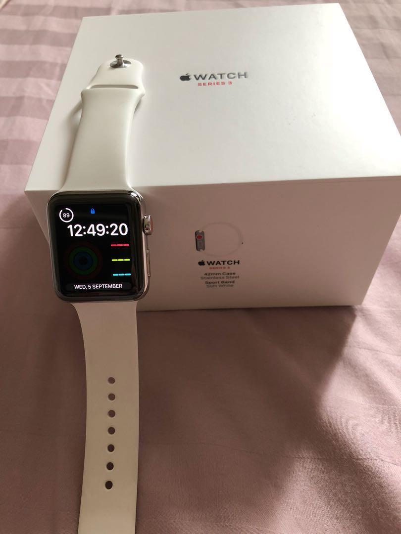 Apple watch series 3 42mm hotsell lte stainless steel